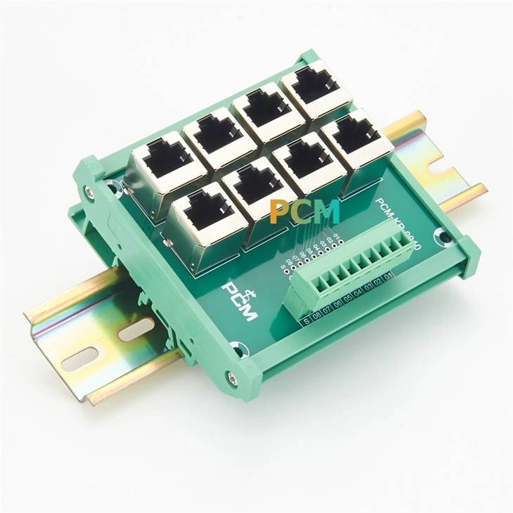 8 Way RJ45 To Terminal Block Adapter DIN Rail suppliers
