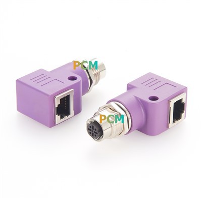 Панель круговой разъем M12, установленная на RJ45