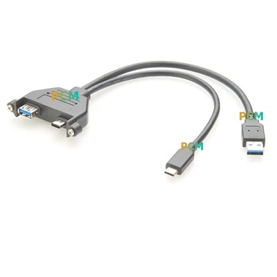 Панель Mount USB 3.0 и двойные портовые кабели Type-C